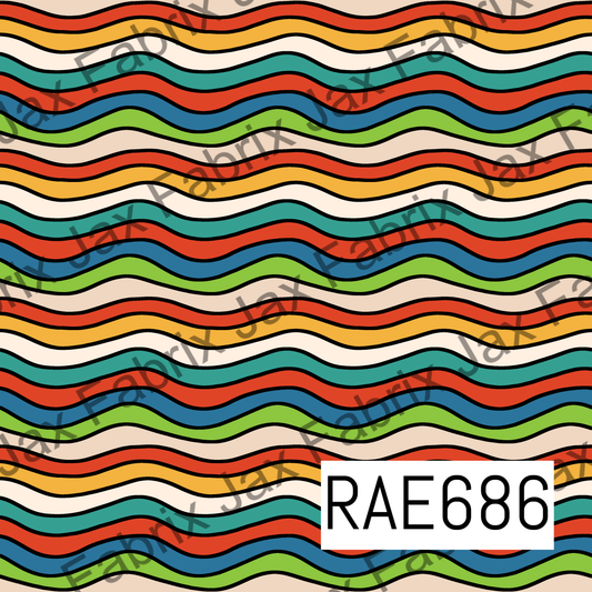 Retro Wavey Stripes RAE686