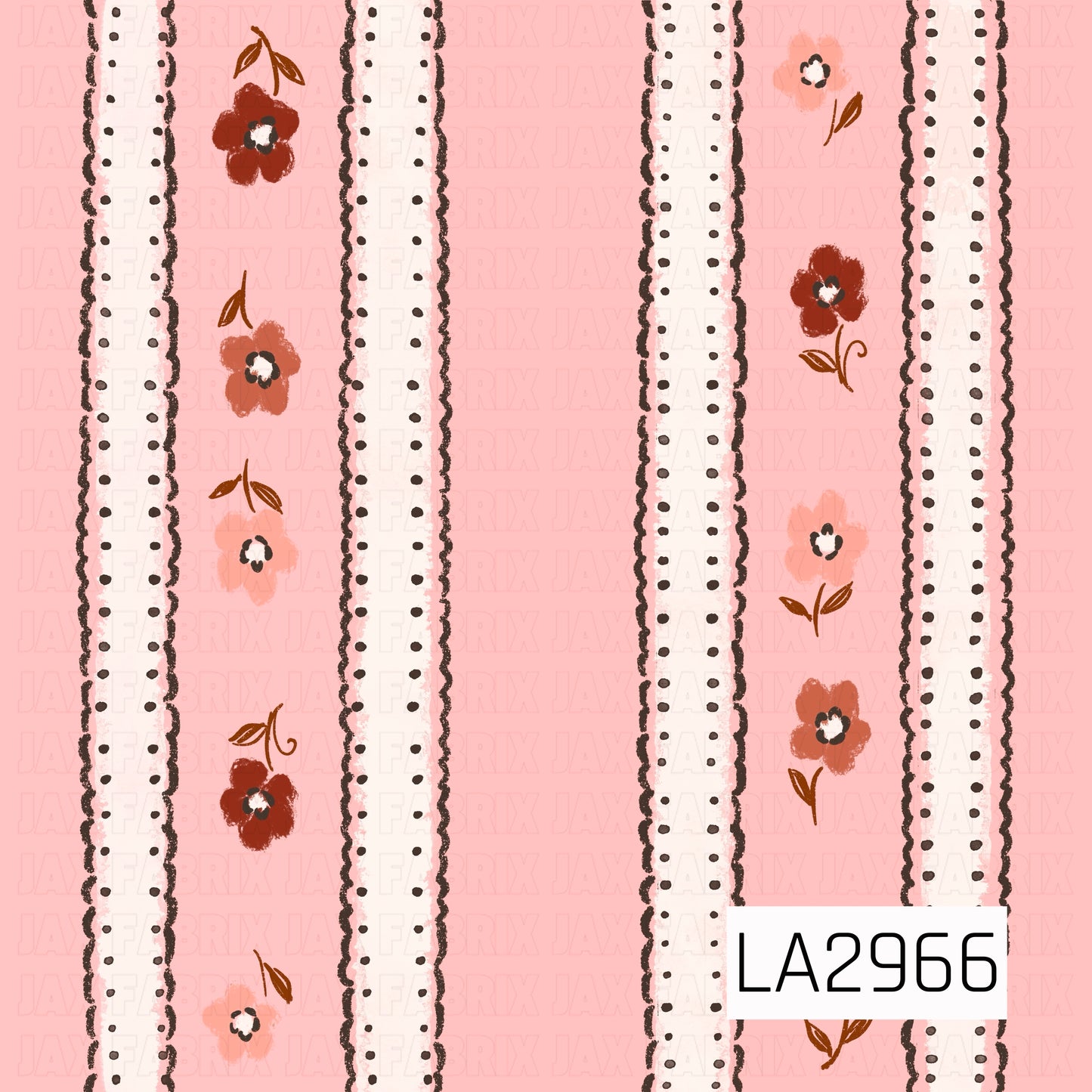 A sweet seamless stripe featuring soft blush pink backgrounds accented with delicate white lace ribbons, tiny dotted trim, and scattered hand-painted flowers in shades of dusty rose, terracotta, and peach. This charming vintage-inspired design adds a feminine touch and makes a beautiful coordinating print for floral, cottagecore, and whimsical collections.
