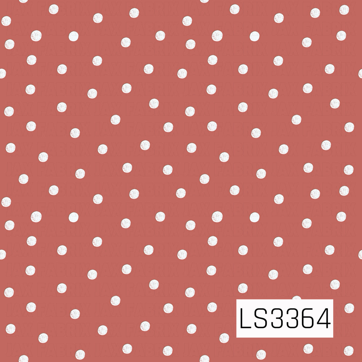 A charming polka dot pattern featuring scattered ivory dots with a subtle distressed texture on a warm, muted terracotta background. The soft, rustic coloring gives this simple design a cozy, vintage-inspired feel.