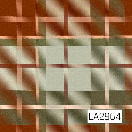A timeless seamless plaid featuring warm rust, rich brown, soft sage green, cream, and blush pink woven into a classic tartan pattern. The cozy earthy palette gives this design a rustic autumn feel, making it a beautiful coordinating print for fall, harvest, and Halloween collections.
