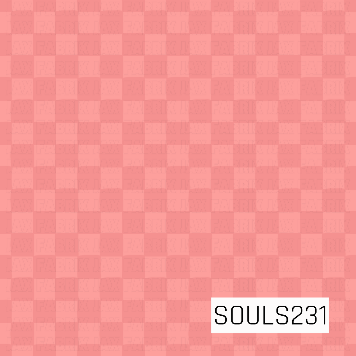 A soft tonal check pattern featuring oversized squares in layered shades of blush pink, dusty rose, and warm coral. The alternating blocks have subtle variations in depth and opacity, creating a slightly textured, vintage-inspired look while maintaining a clean and simple geometric design.