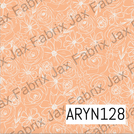 Sketchy Flowers Orange ARYN128