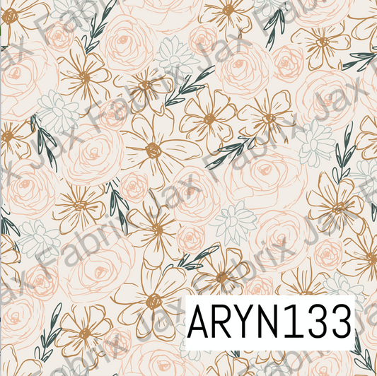 Sketchy Flowers Multi Neutral ARYN133