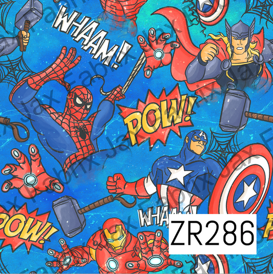 Bright Blue Comic Hero ZR286