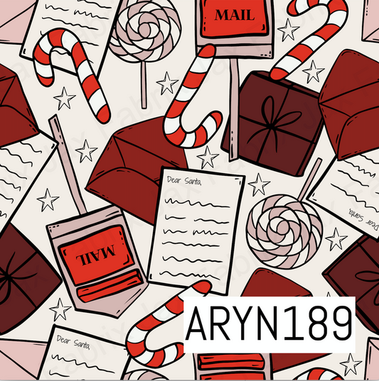 Christmas Mail Dark Red ARYN189