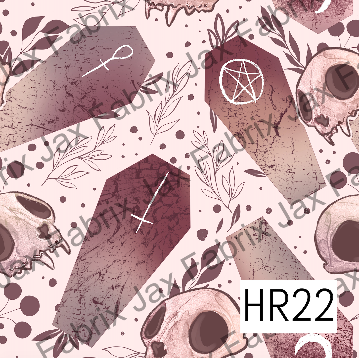 Skull Coffin Pink HR22