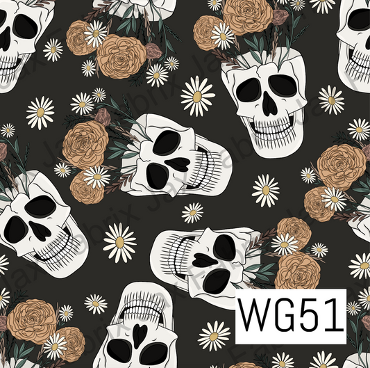 Fall Floral Skulls WG51