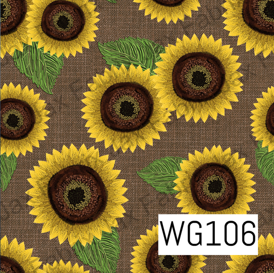 Embroidered Sunflower WG106