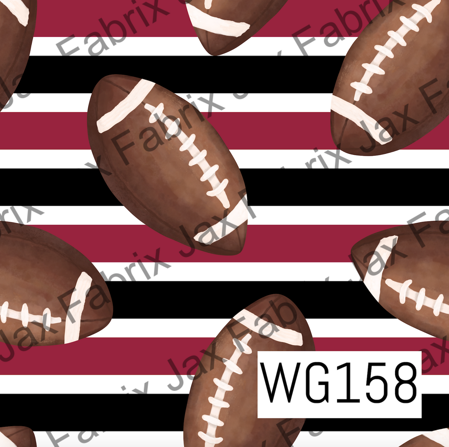 Red Black and White Football WG158
