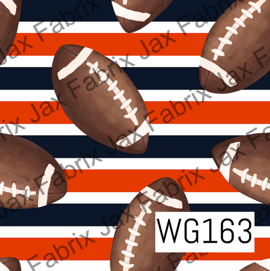 Orange and Navy Football WG163