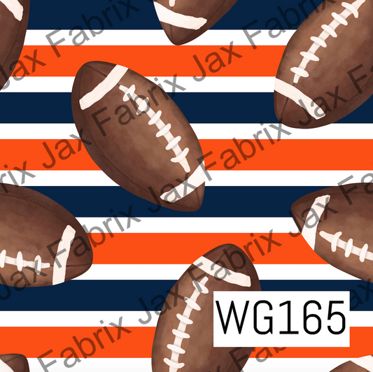 Navy and Orange Football WG165