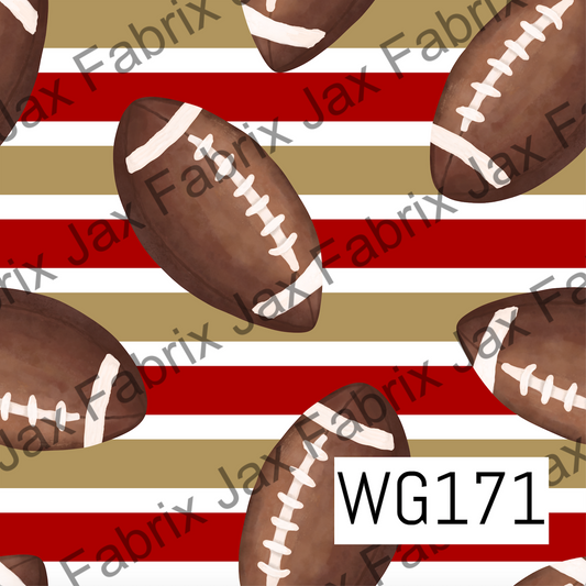 Gold and Red Football WG171