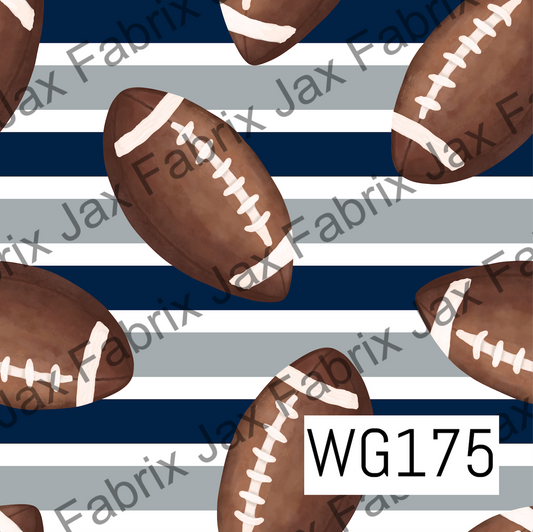 Navy Blue and Silver Football WG175