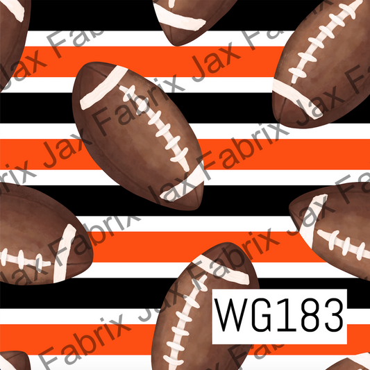 Black and Orange Football WG183