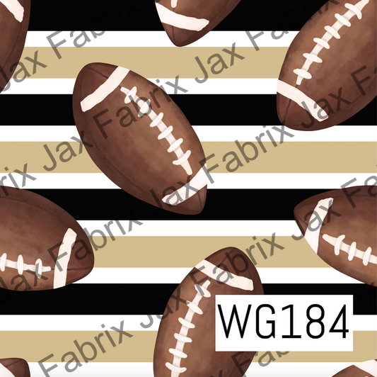 Black and Light Gold Football WG184