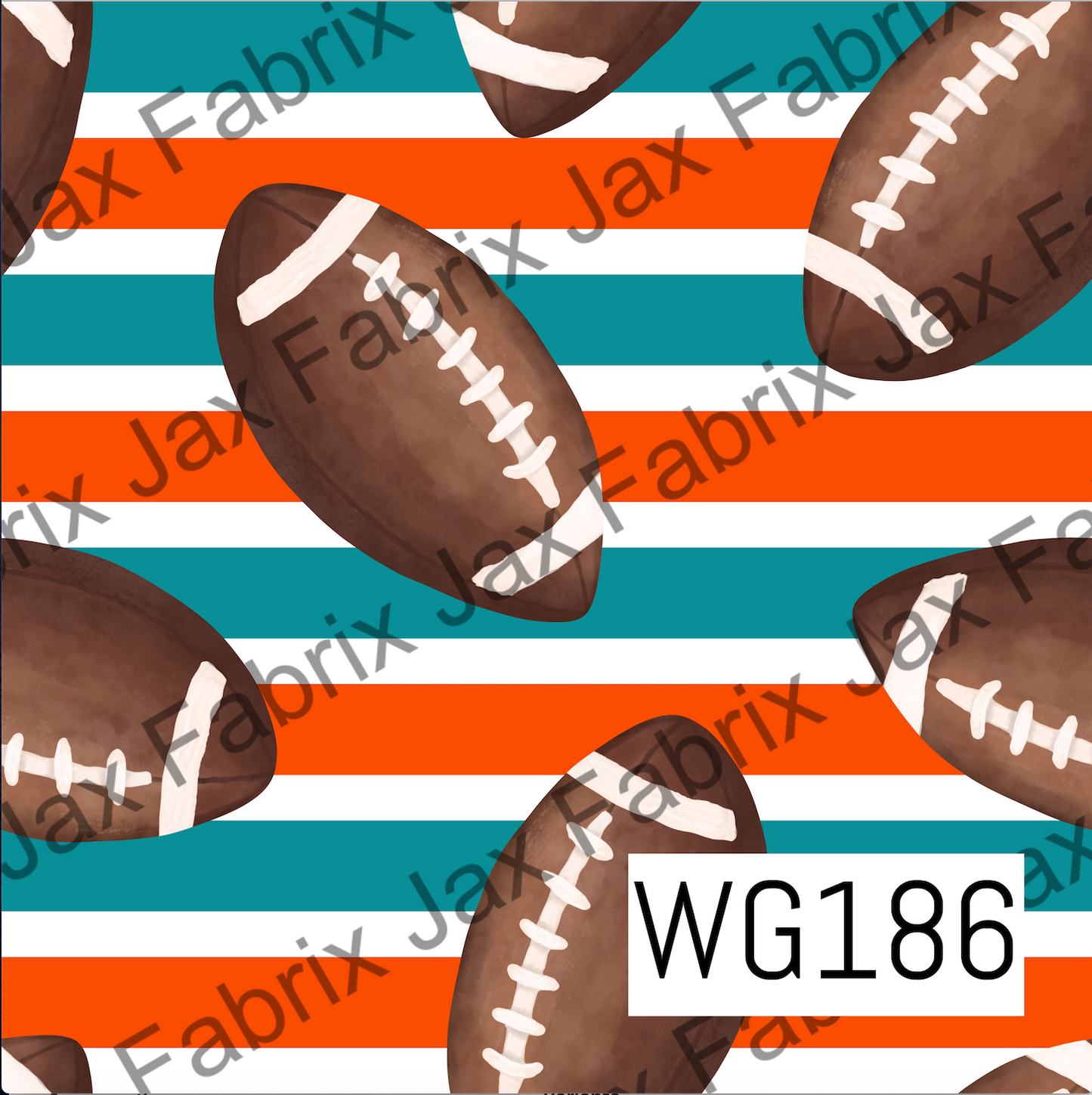 Aqua and Orange Football WG186