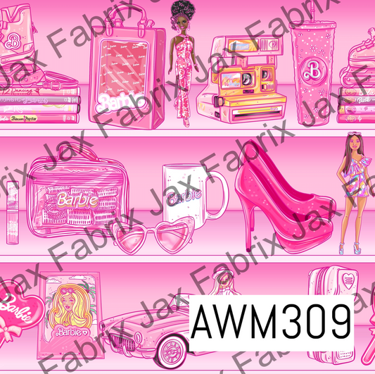 Pink Doll Shelf AWM309