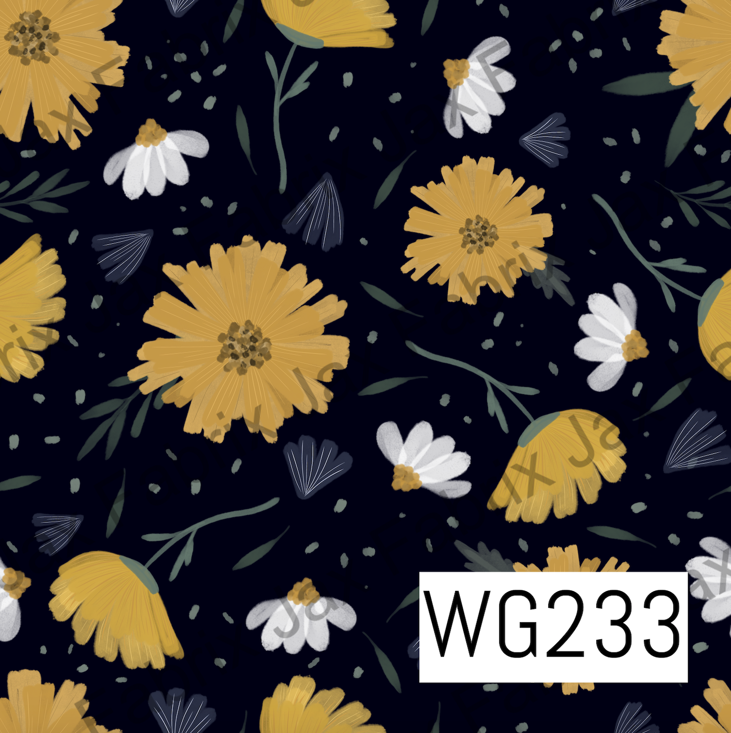 Navy Wildflowers WG236