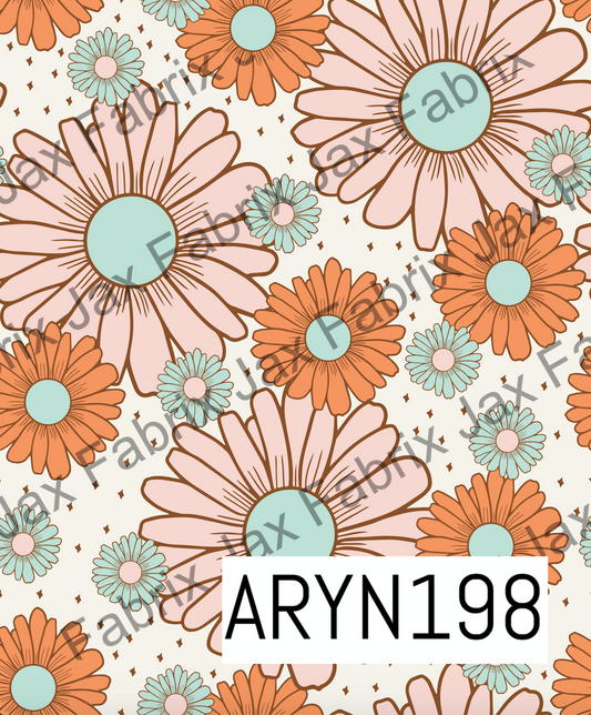 Retro Daisy Pink ,Orange and Blue ARYN198