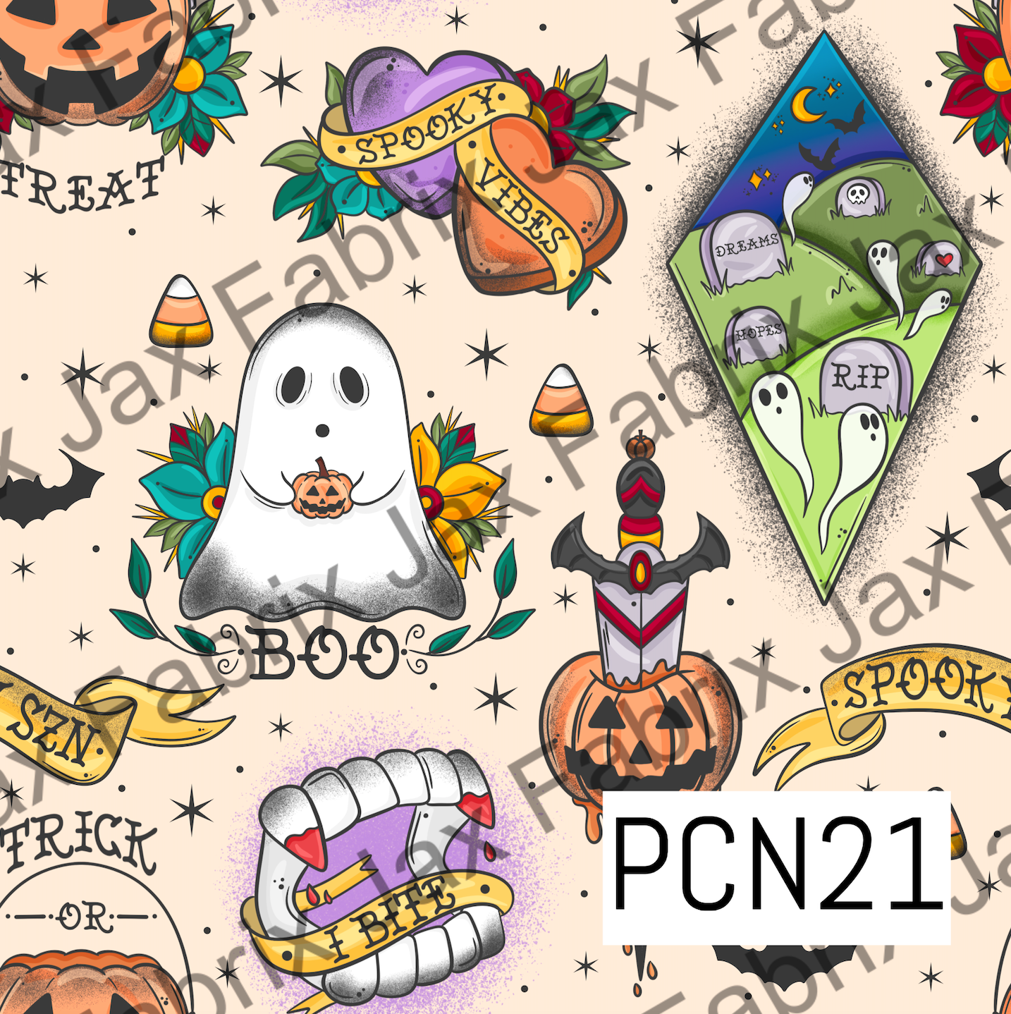 Spooky Tattoos Tan PCN21