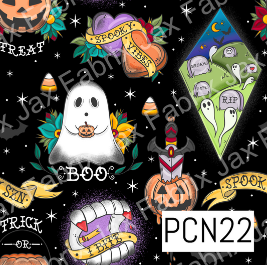 Spooky Tattoos Black PCN22