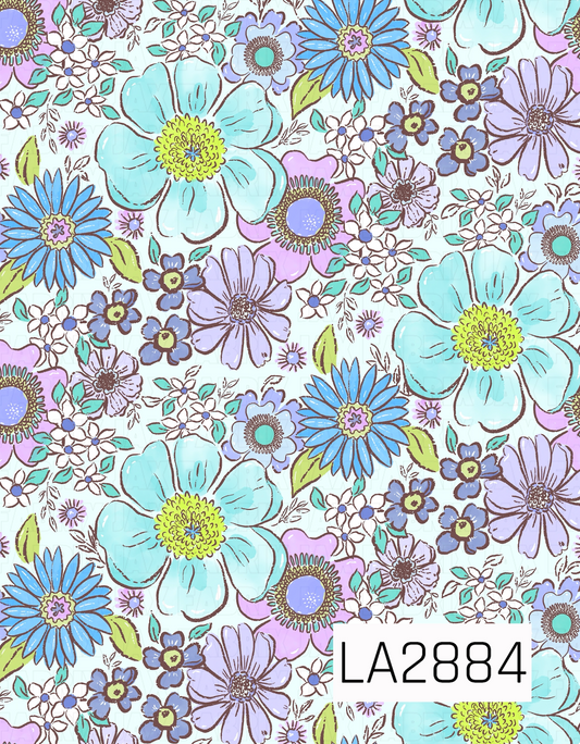 LA2884 - Aqua Cool Groovy Floral
