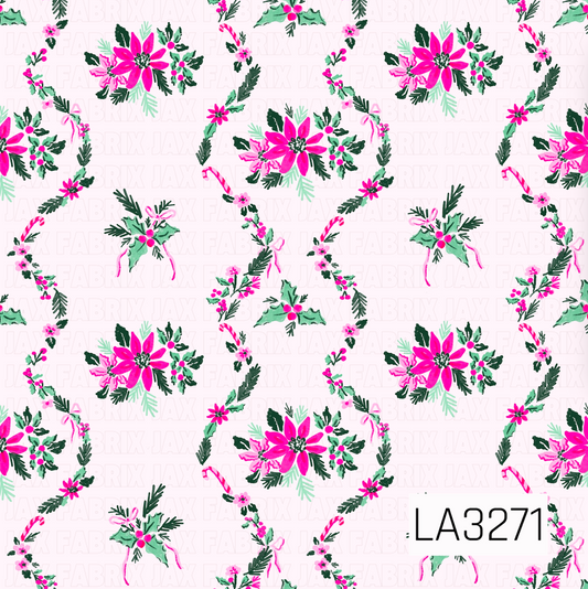 LA3271 - Poinsettia Stripe Pink