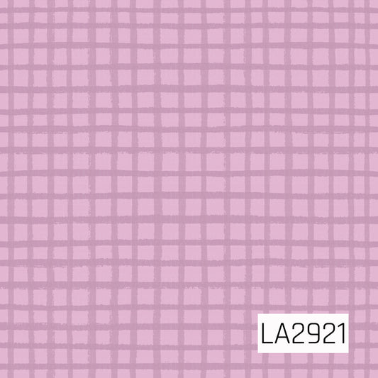 A subtle sketched gingham pattern in soft lavender and pastel lilac tones, featuring layered shades of light purple with a hand-drawn, textured effect. The delicate crosshatch design creates gentle depth and dimension, making this a timeless coordinate with a sweet, airy feel.
