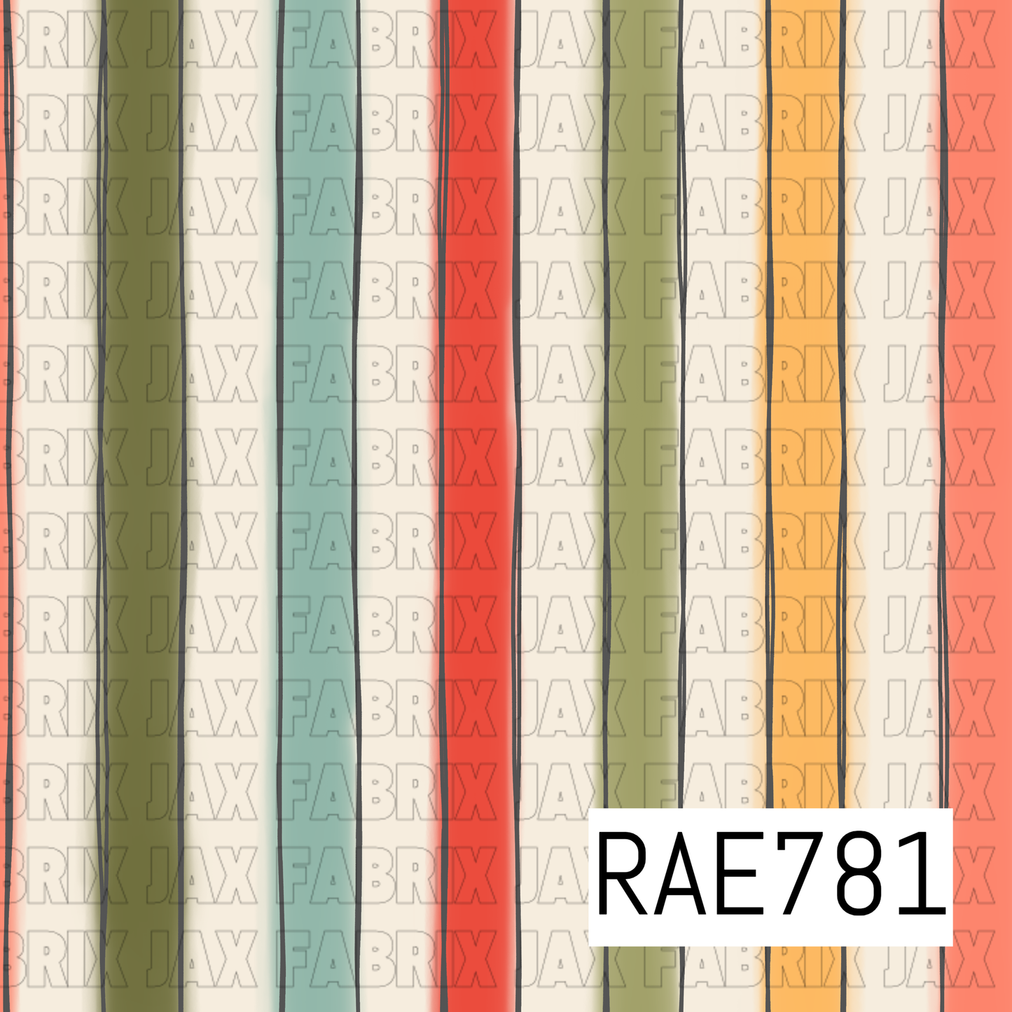 Sketchy Floral Stripe RAE781