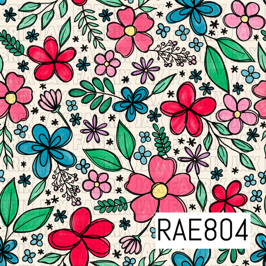Sketchy Ink Floral Bright RAE804