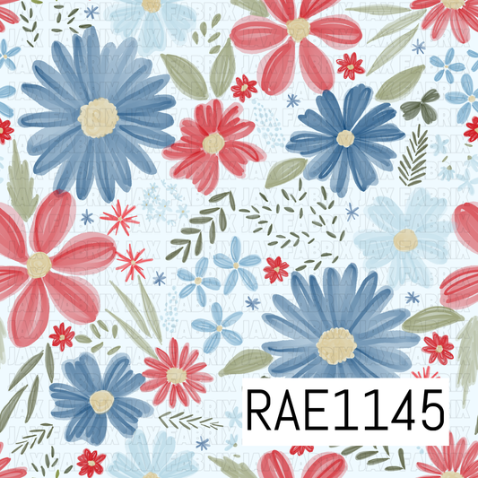 Red White and Blue Floral RAE1145