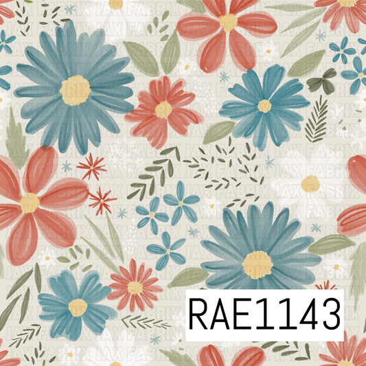 Red White and Blue Spring Floral RAE1143