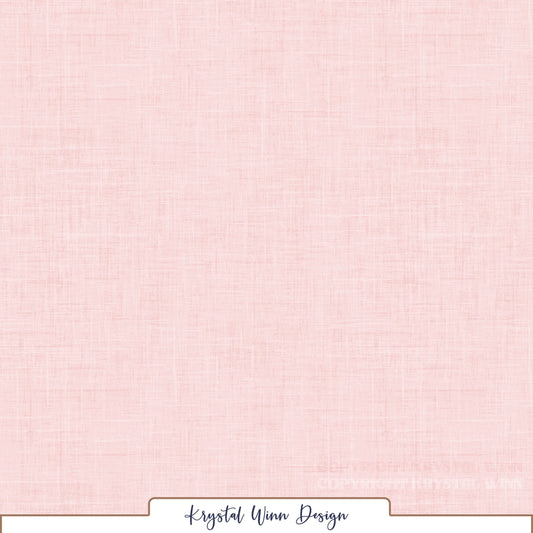 A delicate blush pink solid featuring a soft, linen-inspired texture. Fine, overlapping horizontal and vertical lines in subtle shades of pale pink and white create a lightly woven, crosshatched appearance, adding gentle depth and a sweet, understated finish.