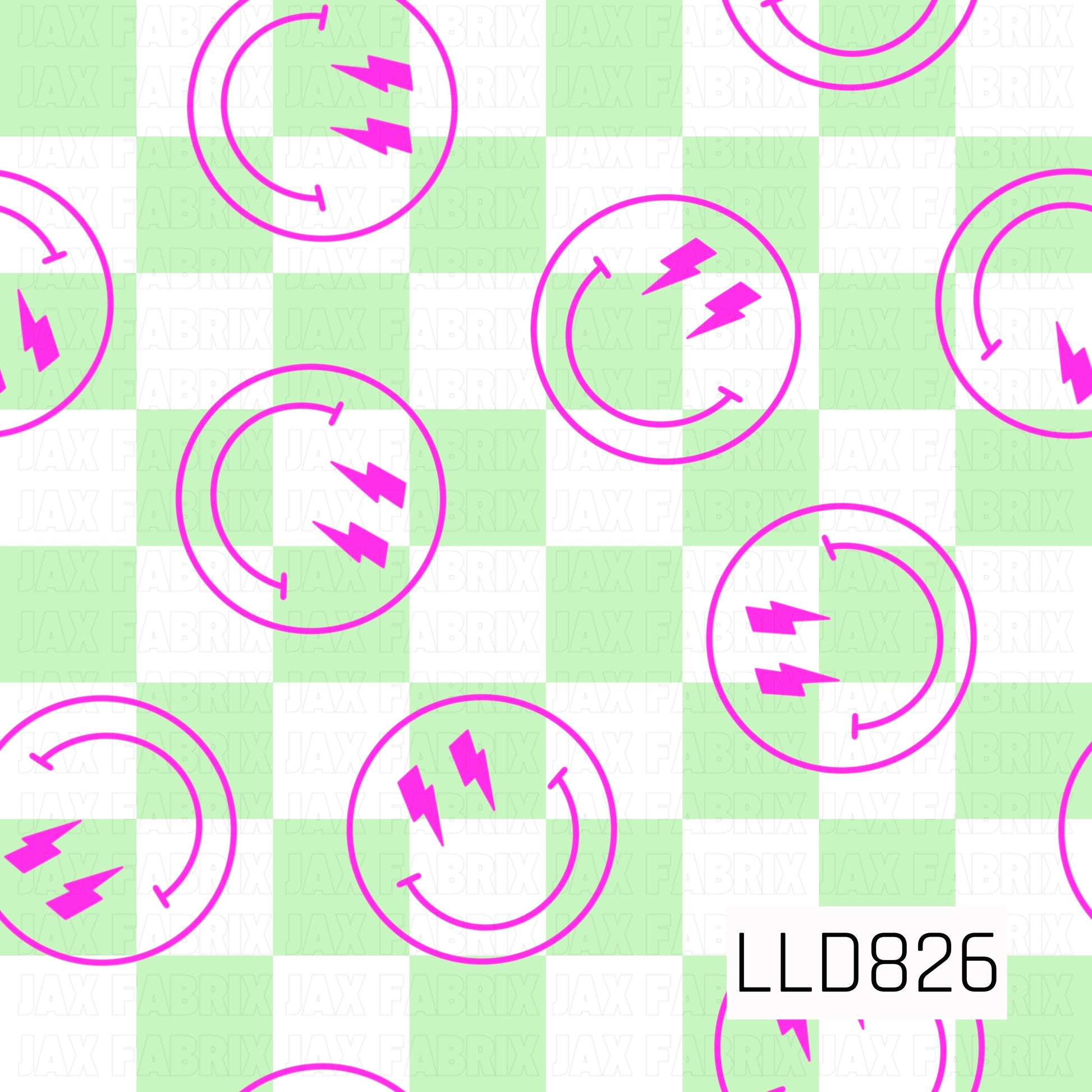 A fresh green and white checkered background featuring scattered hot pink smiley face outlines with lightning bolt eyes. The bold neon accents and playful icons create a fun, energetic design with a modern retro vibe.
