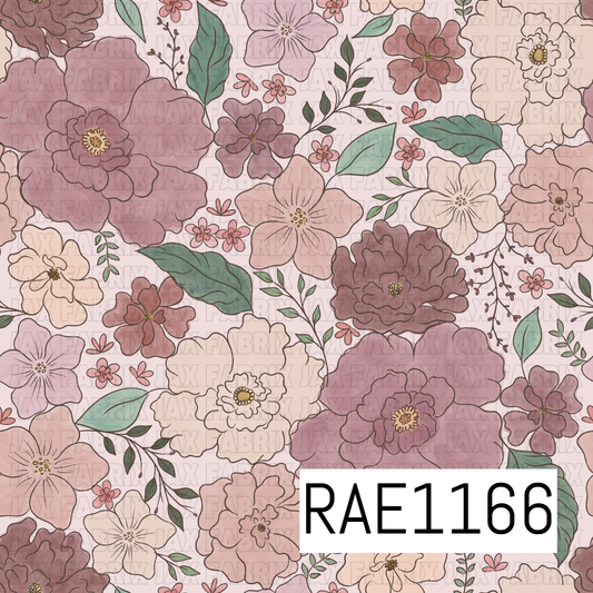 Soft Mauve Pink Floral RAE1166