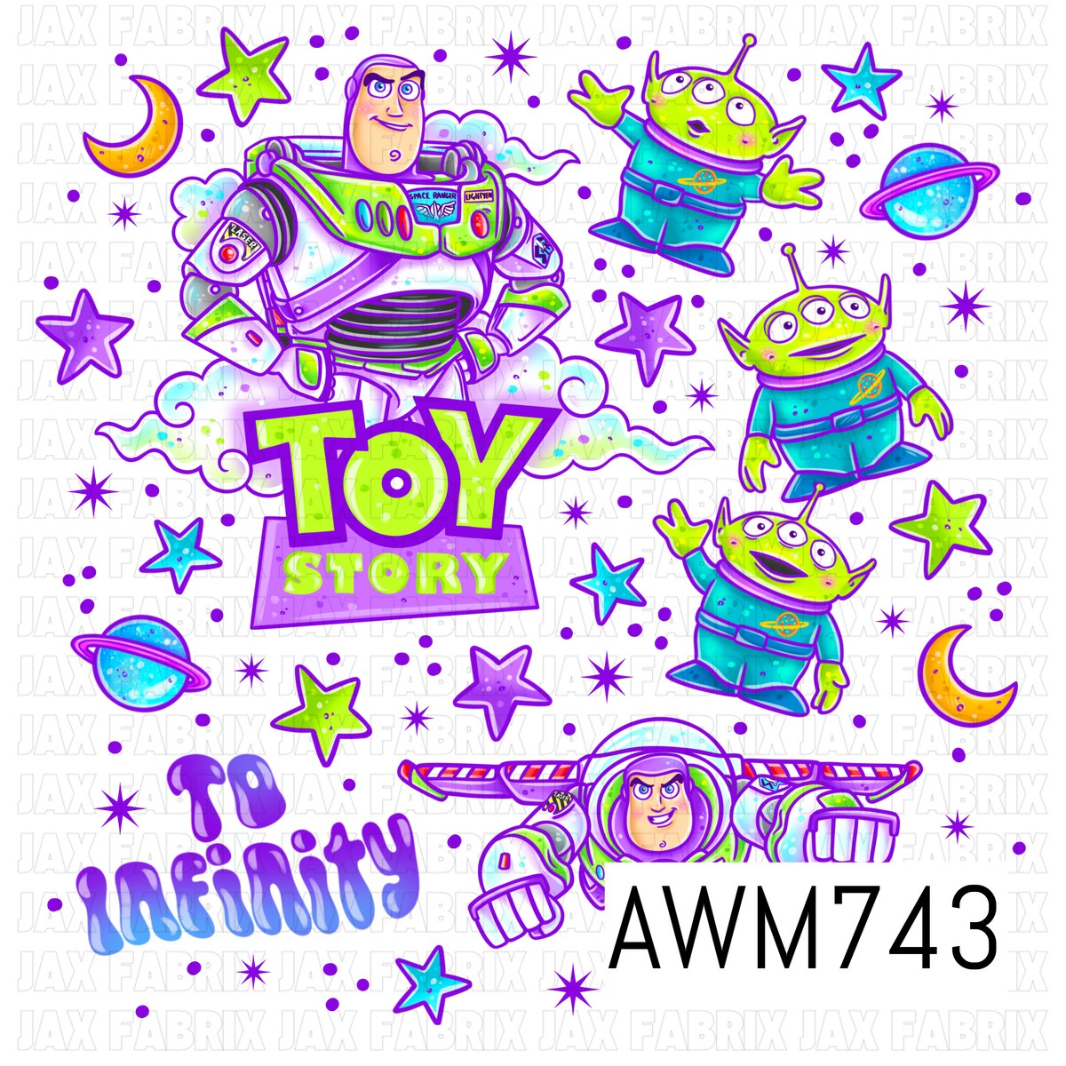 This playful PNG features space-themed toy characters, smiling green aliens, planets, crescent moons, stars, whimsical clouds, and a colorful infinity graphic in bright shades of lime green, teal, purple, blue, and yellow. Perfect for creating stickers, sublimation designs, apparel, tumblers, planners, stationery, and other fun space-inspired crafts.