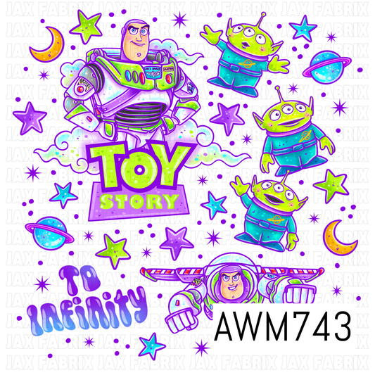 This playful PNG features space-themed toy characters, smiling green aliens, planets, crescent moons, stars, whimsical clouds, and a colorful infinity graphic in bright shades of lime green, teal, purple, blue, and yellow. Perfect for creating stickers, sublimation designs, apparel, tumblers, planners, stationery, and other fun space-inspired crafts.