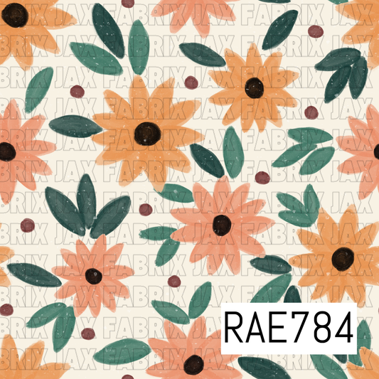 Speckled Pink and Yellow Flowers  RAE784