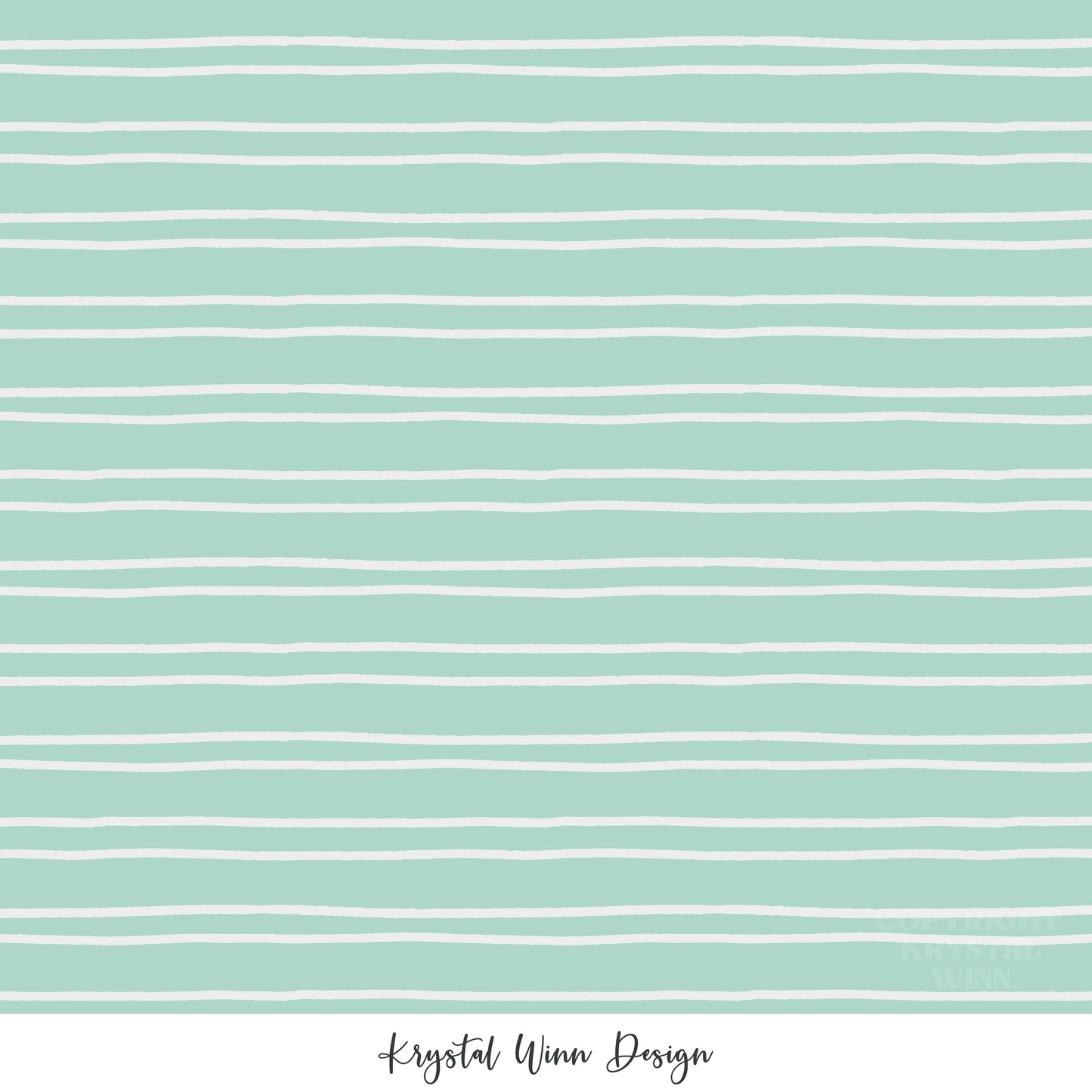 Spooky Cute Teal Stripes KW863