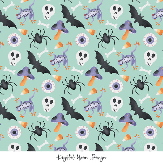 Spooky Cute Witches Brew Teal KW887