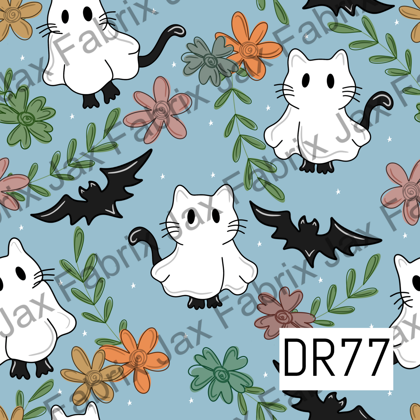 Spooky Cat Blue DRD77