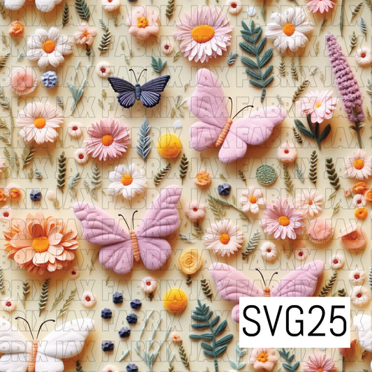 Spring Velvet Butterflies SVG25