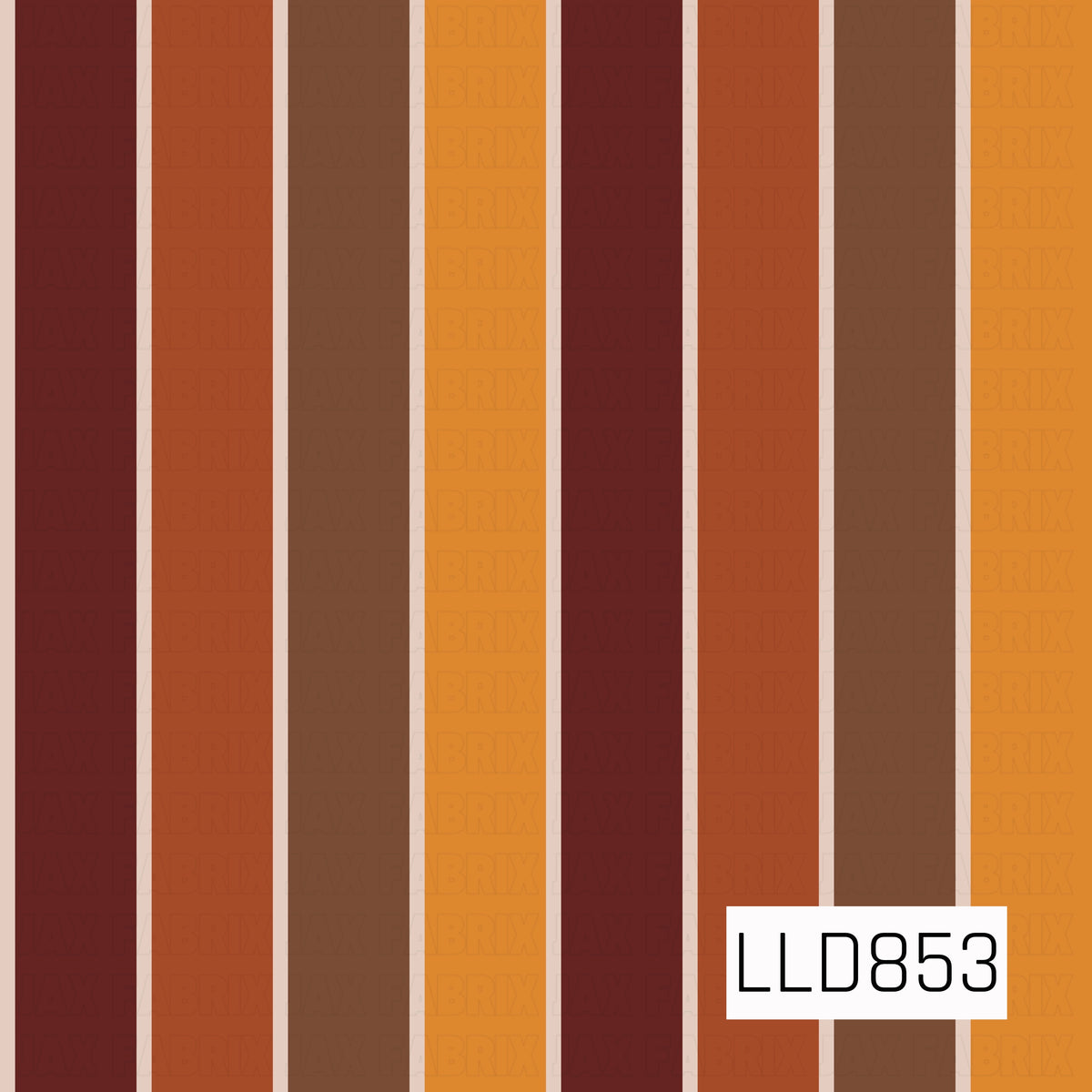 A retro striped pattern featuring wide vertical bands in warm autumn shades of deep burgundy, burnt orange, earthy brown, and golden mustard, separated by thin cream stripes. The rich, vintage-inspired palette gives the design a cozy fall feel.
