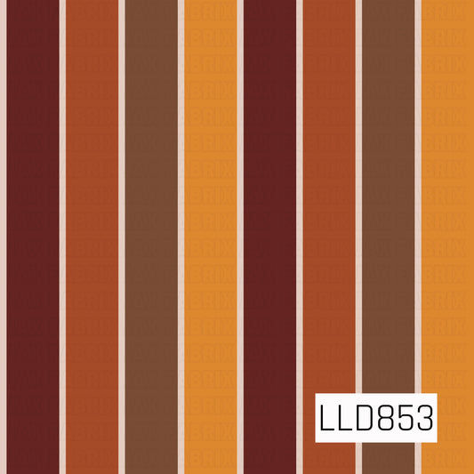 A retro striped pattern featuring wide vertical bands in warm autumn shades of deep burgundy, burnt orange, earthy brown, and golden mustard, separated by thin cream stripes. The rich, vintage-inspired palette gives the design a cozy fall feel.
