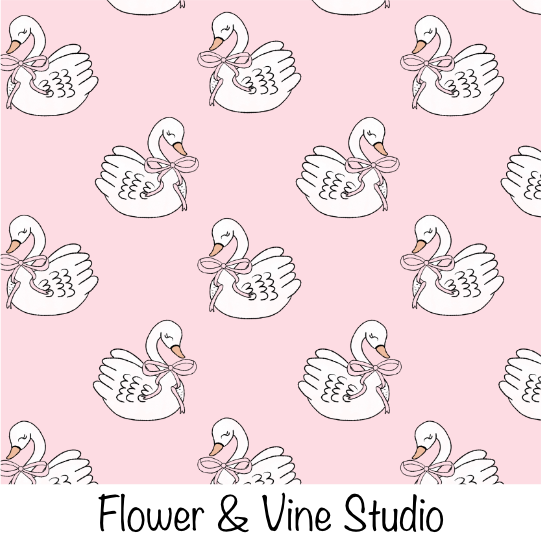 Swans on Pink
