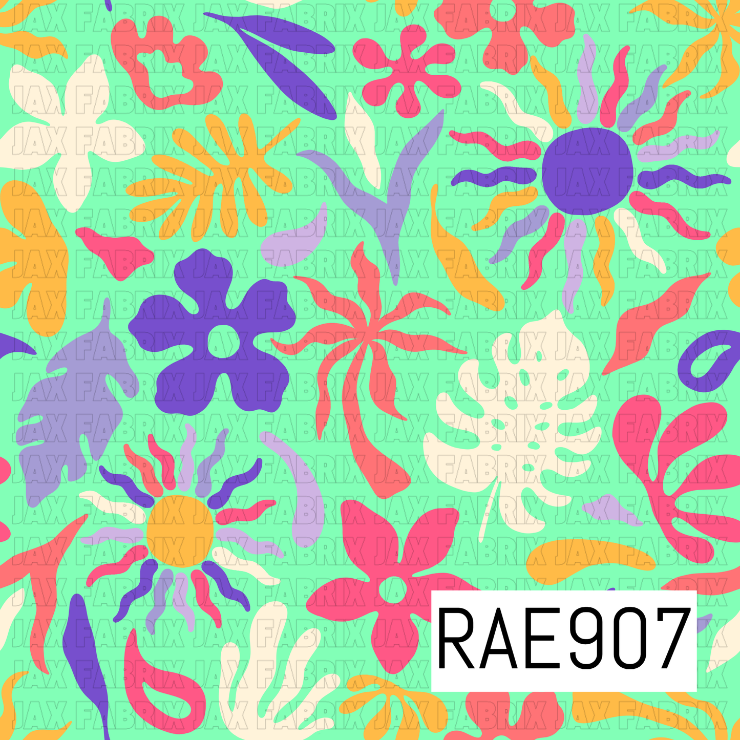 Tropical Motif Green RAE907