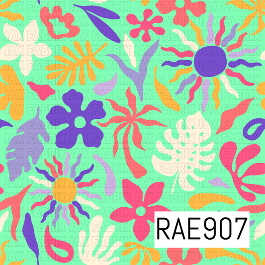 Tropical Motif Green RAE907