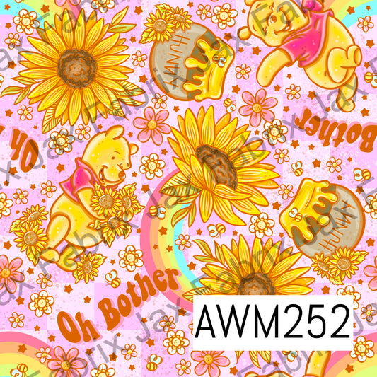 Sunflowers and Hunny Pink Check AWM252