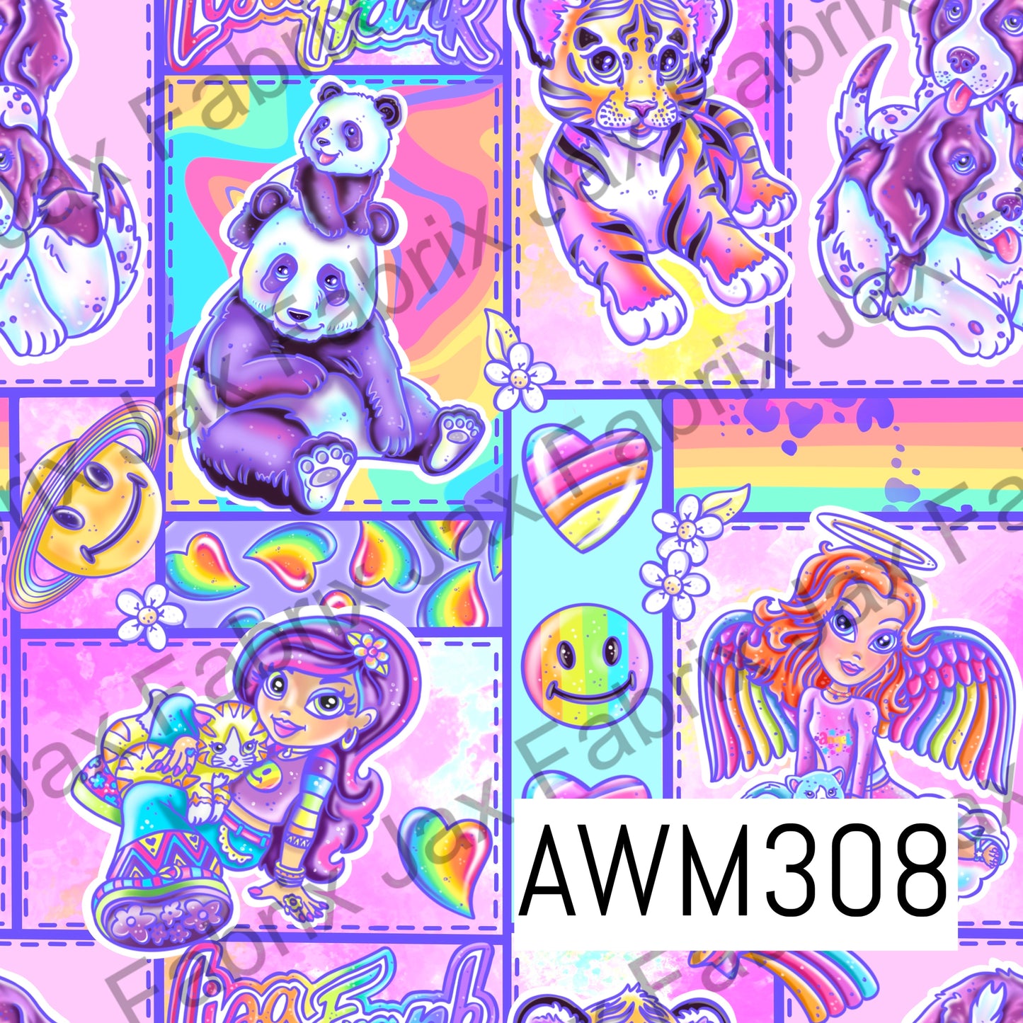 Pink 90's Patchwork AWM308