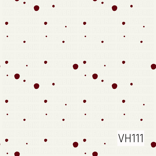 A simple and charming polka dot pattern featuring scattered deep burgundy red dots against a soft, creamy ivory background. The dots vary in size, from tiny speckles to larger rounded circles, creating a playful, irregular arrangement with plenty of open space. The rich burgundy and warm neutral background give this minimalist design a classic, timeless feel with a subtle vintage charm.